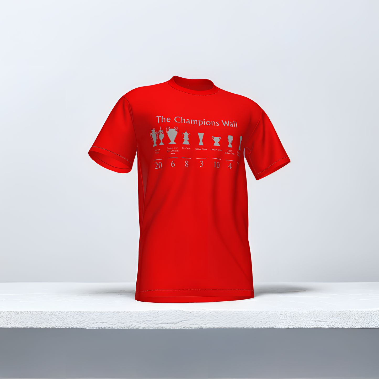 LFC Champions Wall Tee Silver Text