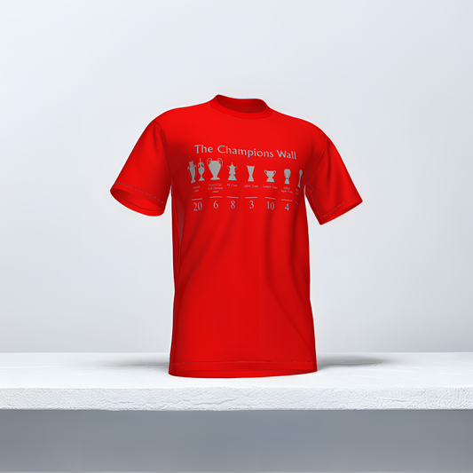 LFC Champions Wall Tee Silver Text